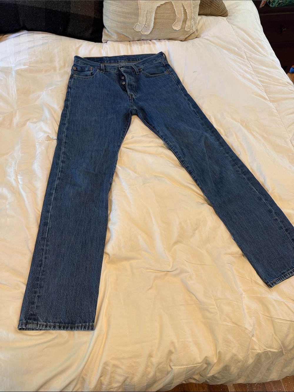 Levi's Women's 501 Straight-Leg Jeans - Dark Blue Denim